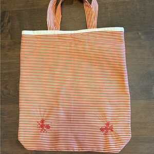 Striped Red Tote Bag